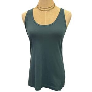 NIKE Drifit Dark Teal Athleisure Workout Racer Back Tee Tank Top Women's size S